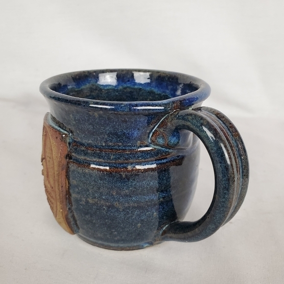 Northern Exposure Pottery mug dark blue glaze 12oz - Picture 3 of 10